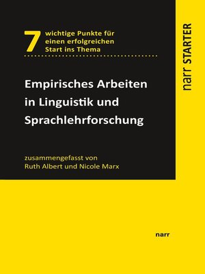 cover image of Empirisches Arbeiten in Linguistik und Sprachlehrforschung